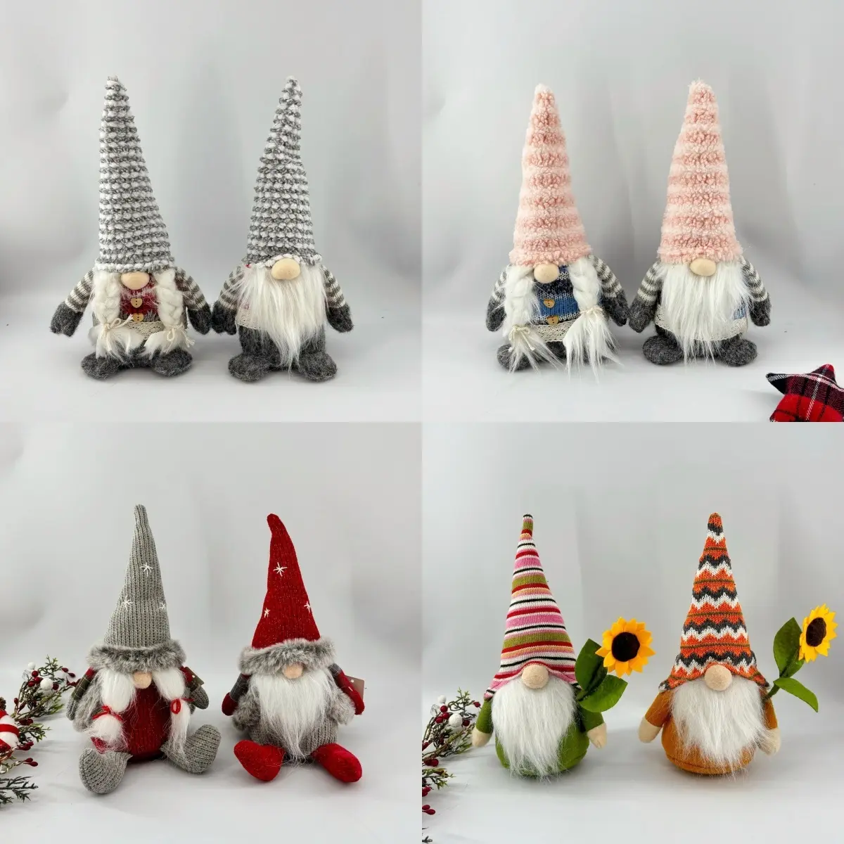 China Christmas Gnome Set, Sunflower Style + Multiple Designs, Cross-Border Hot Holiday Decor, Top Christmas Gift Choice Supplier, Factories