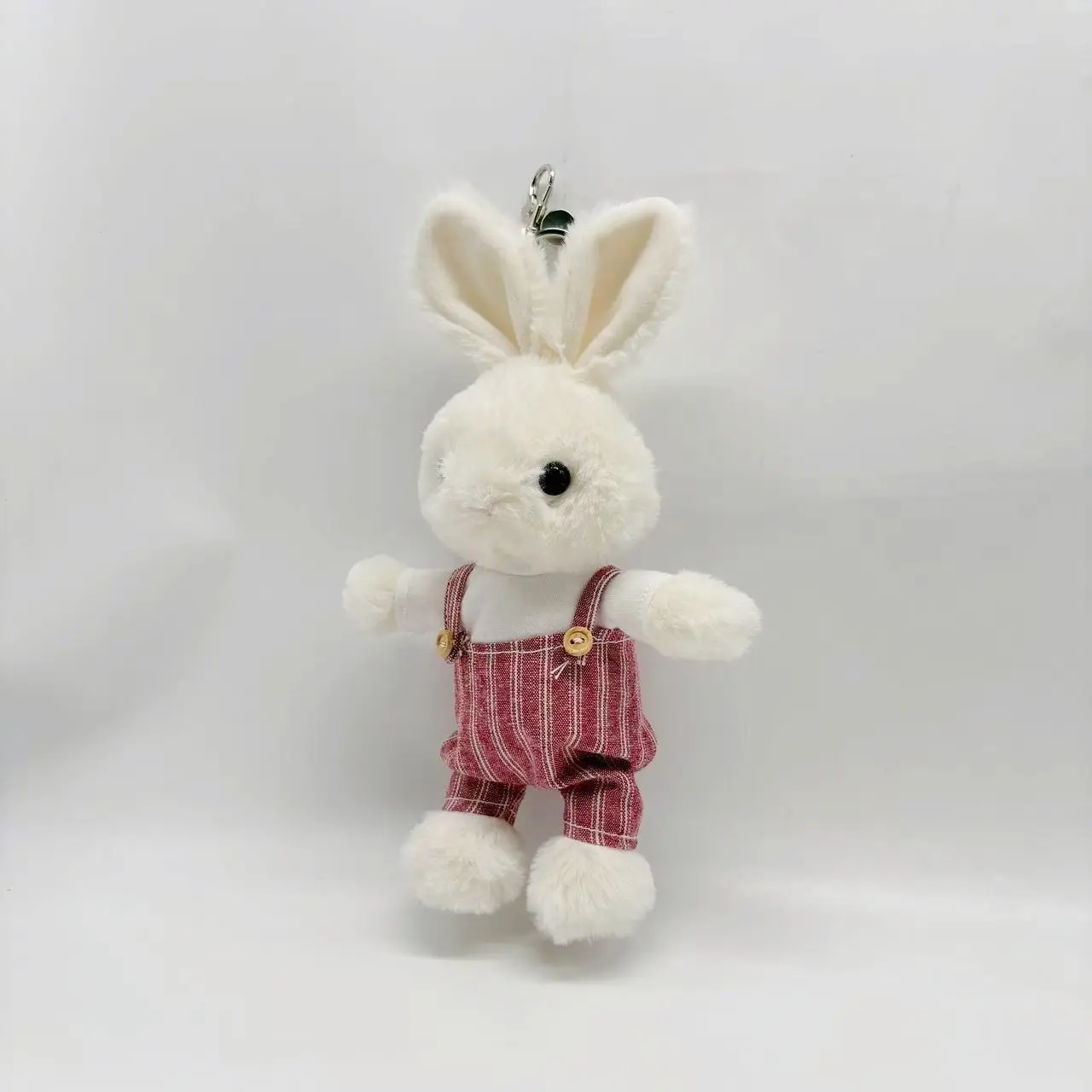 China Adorable Overalls Bunny Keychains | Soft Plush Accessories for Gifts Suppliers, Factories