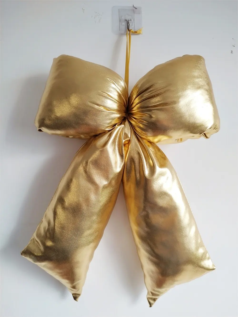Wholesale Metallic Gold & Silver Plush Bow Decor – Hanging Holiday Bow Decorations Set Supplier, Factory