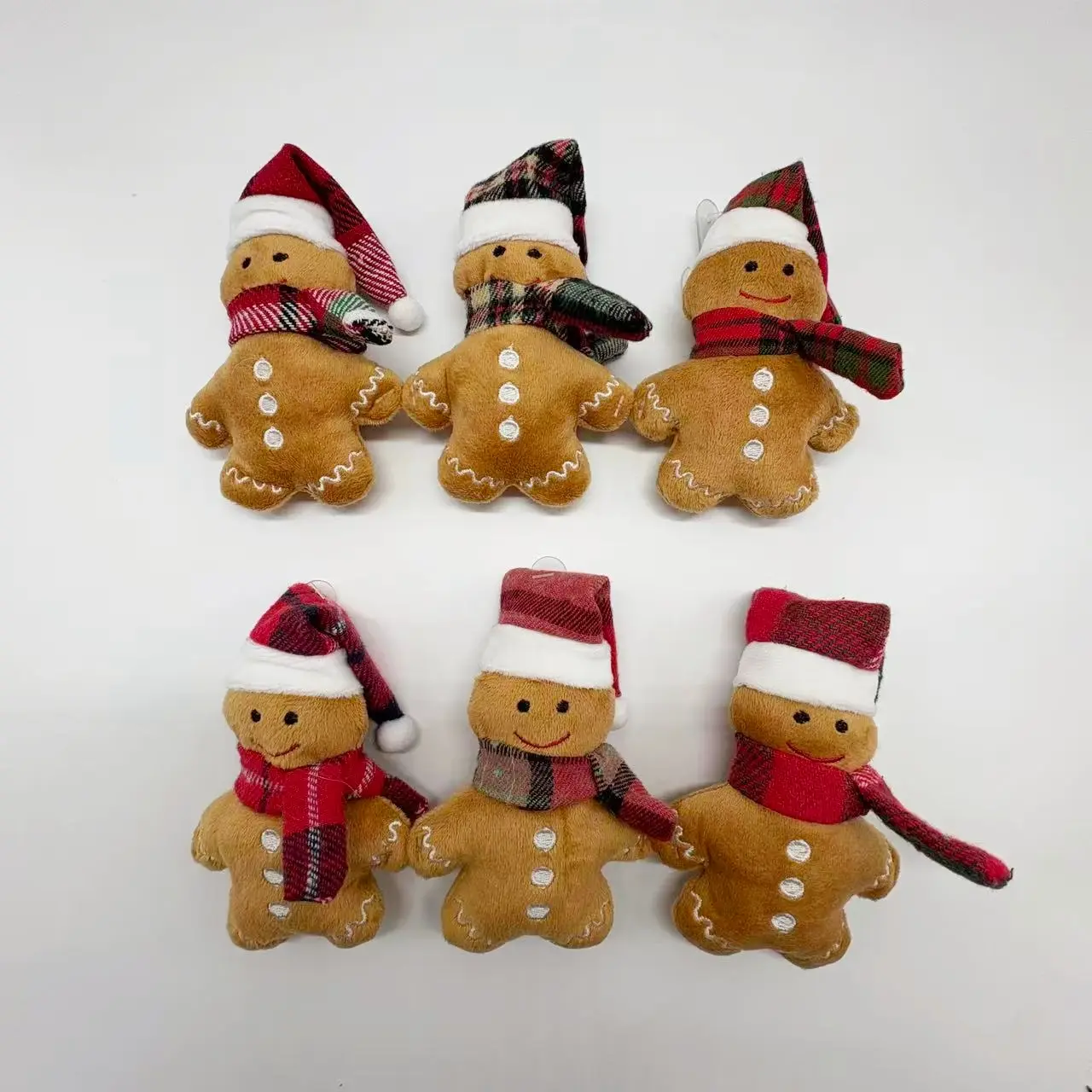 AT-5018ABCDEF 11CM gingerbread man plush toy assortment