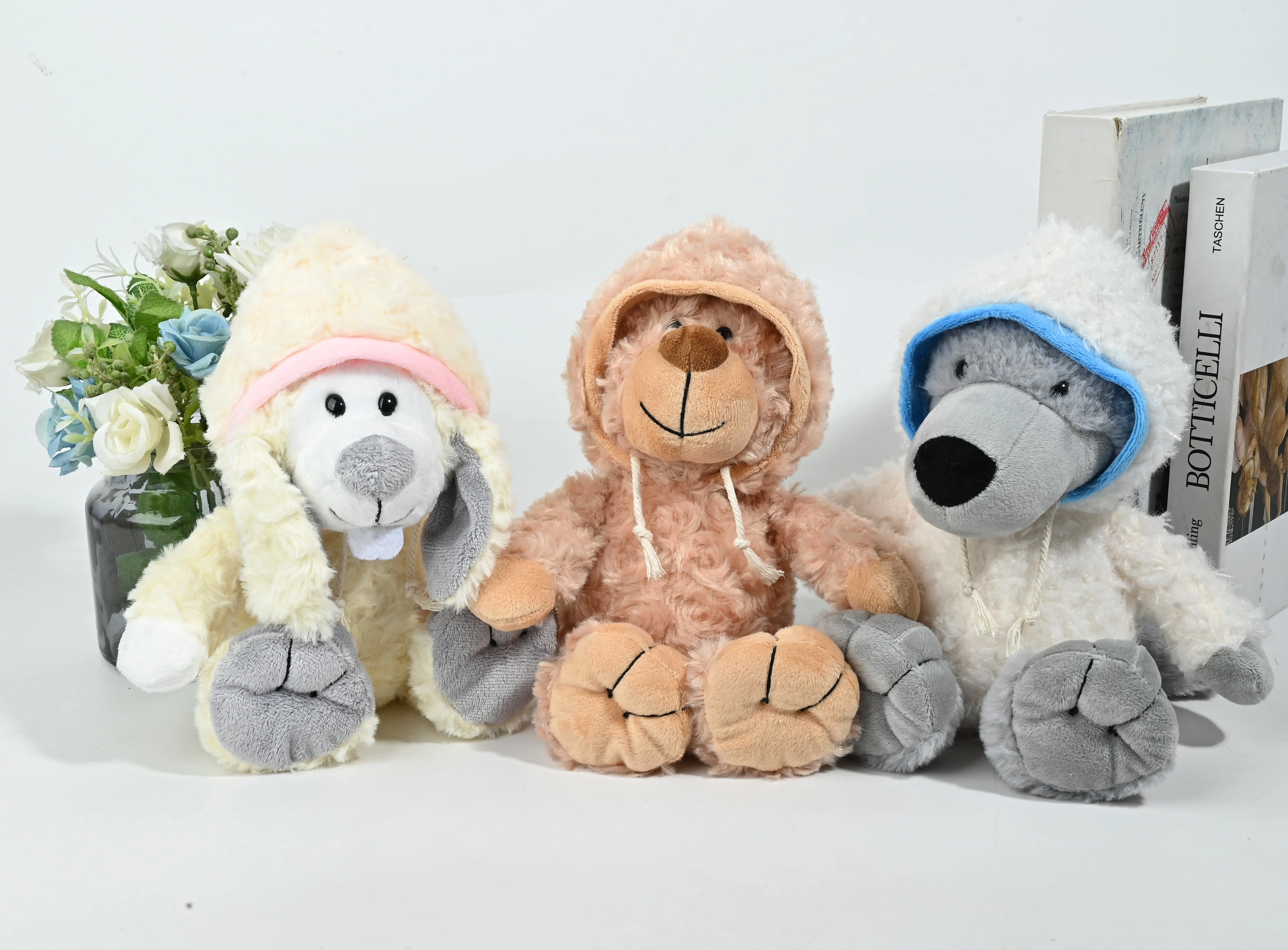 China Cute Hooded Plush Animal Set - Soft Stuffed Toys with Hats for Gifts Manufacturers, Suppliers