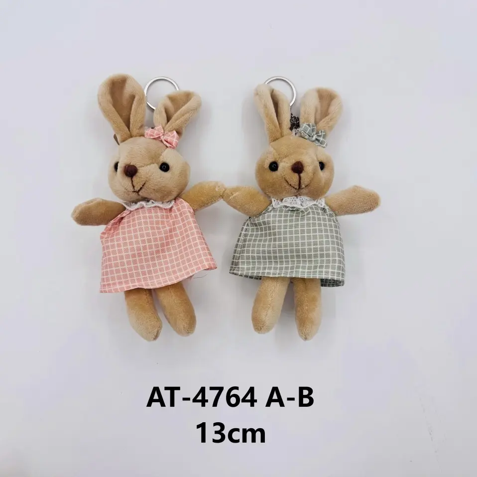 Wholesale Irresistible Cute Bunny Keychain: Checkered/Polka Dot Styles (13cm) Manufacturers, Suppliers