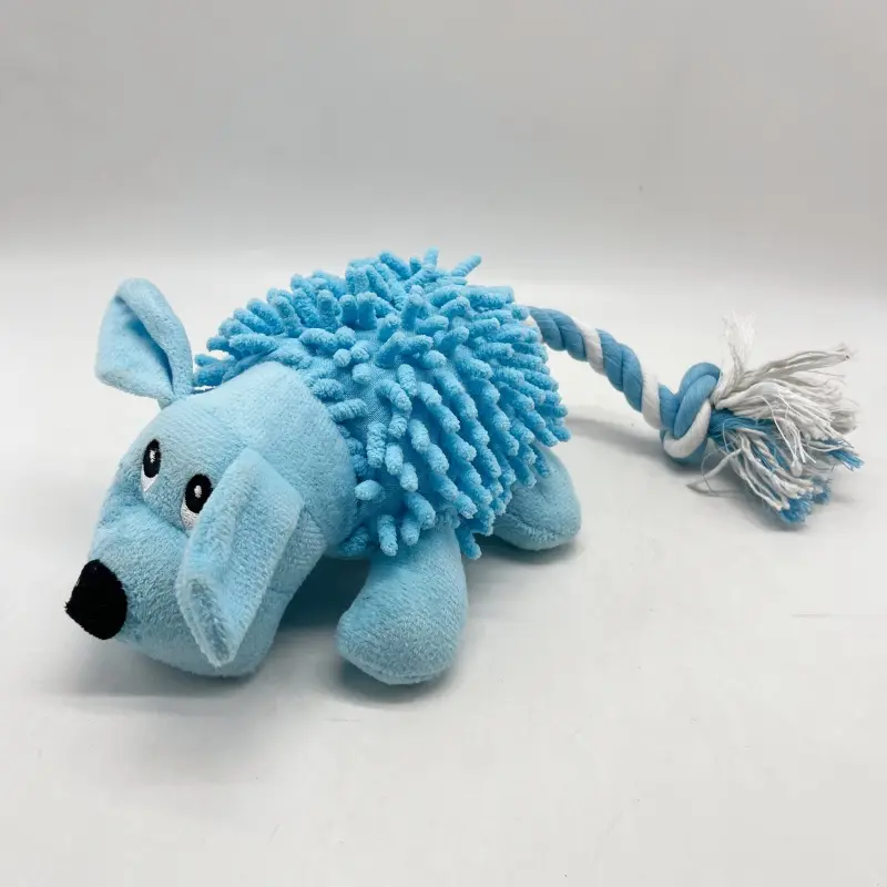 China Spiky Plush Toy Set | Blue & Pink with Braided Rope Tails Manufacturer, Manufacturers