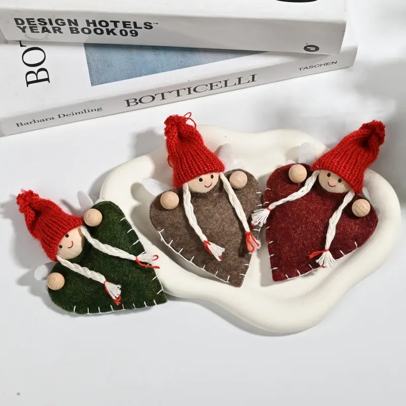 Wholesale Christmas Heart Gnome & Penguin Ornaments | Handmade Felt Hanging Decorations Suppliers, Factory