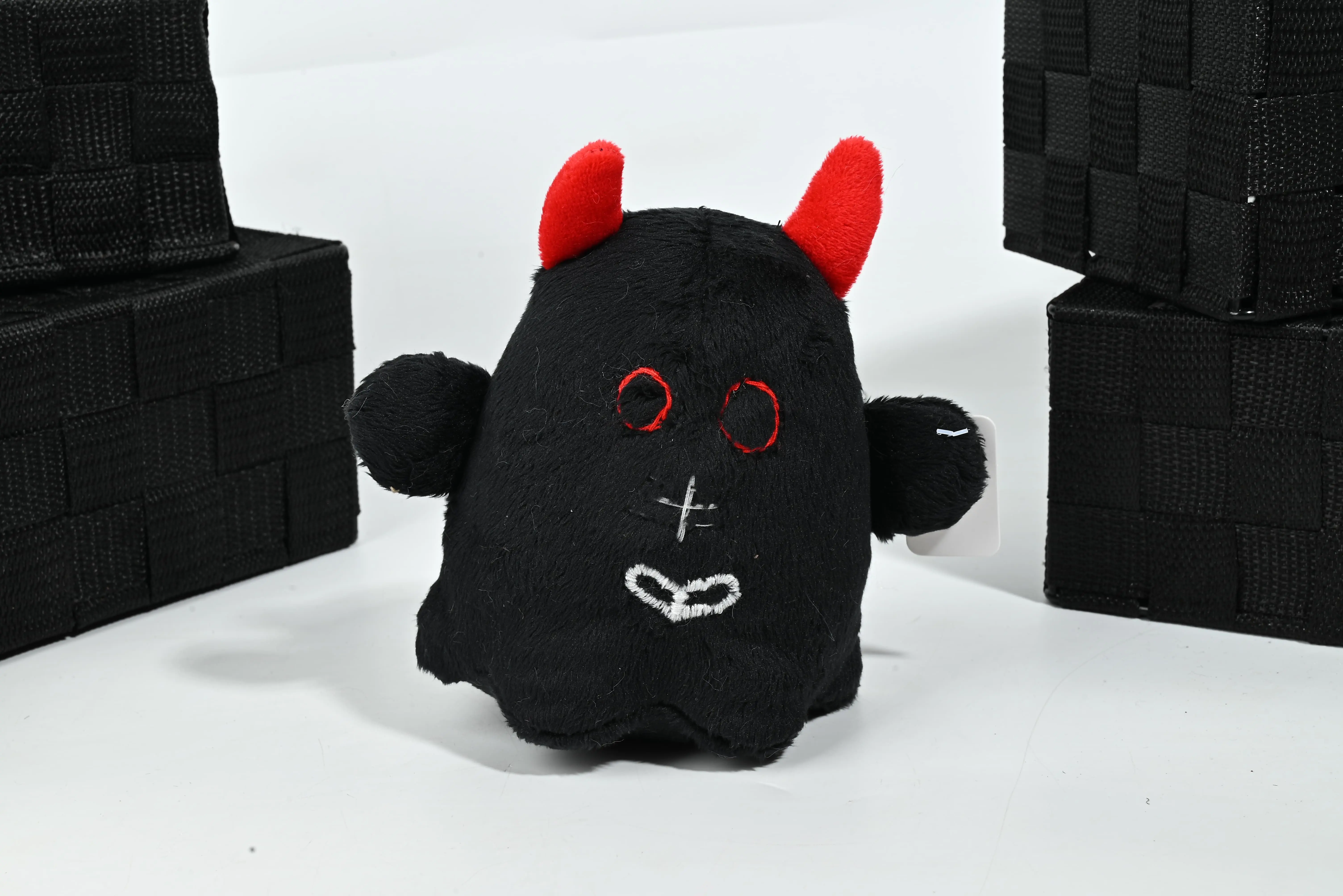 Wholesale Halloween Devil Ghost Plush Toy | Black Stuffed Animal with Red Horns Supplier, Suppliers
