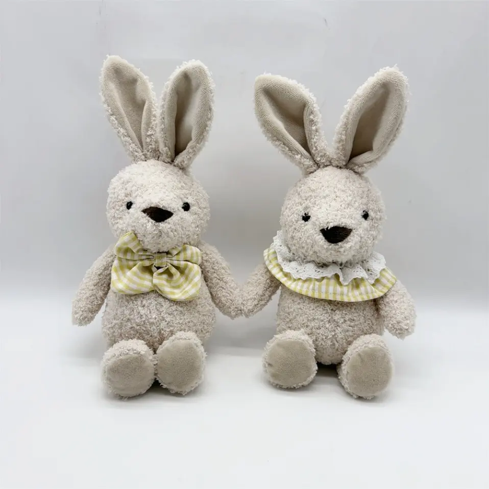 China Irresistible Checkered Bunny Pair: Cozy Plush Couples for Gifting Manufacturer, Suppliers