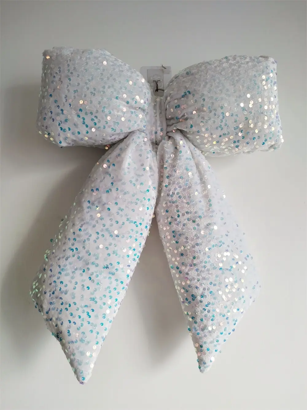 Wholesale Festive Plush Bows: Sparkly Multi-Color Hanging Decor for Holidays Manufacturer, Supplier