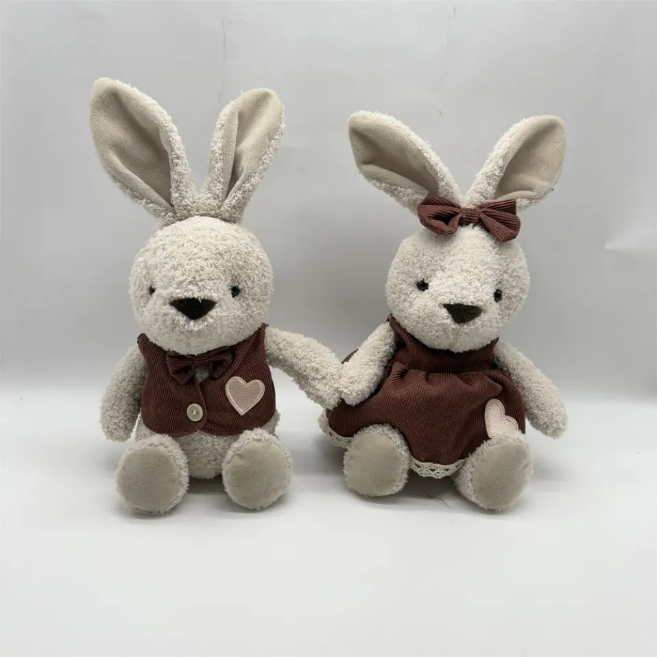 China Cozy Bunny Plush Pairs: Soft Textured & Stylishly Dressed (Charming Gift Duos!) Manufacturer, Factory