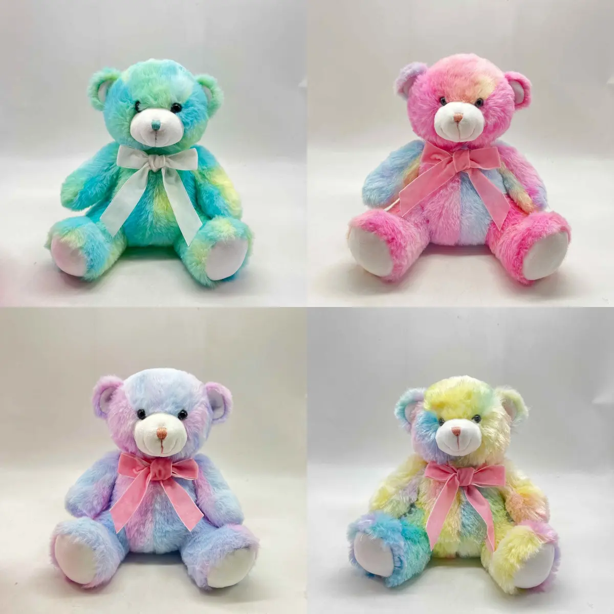Wholesale Adorable Plush Teddy Bears with Bows - 4 Vibrant Colors, 2 Sizes, Super Cute Stuffed Animals for Gifts & Decor Suppliers, Factory