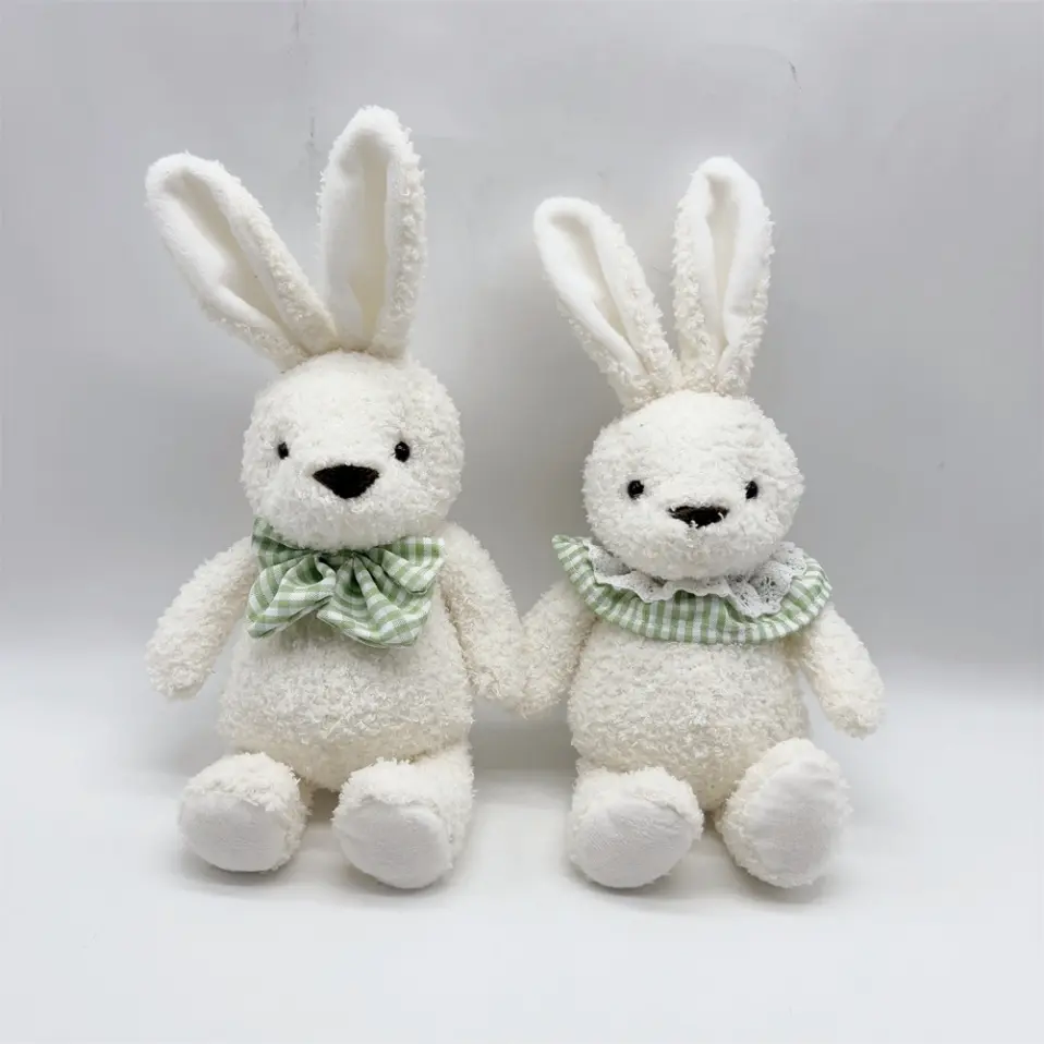 China Irresistible Checkered Bunny Pair: Cozy Plush Couples for Gifting Manufacturer, Suppliers