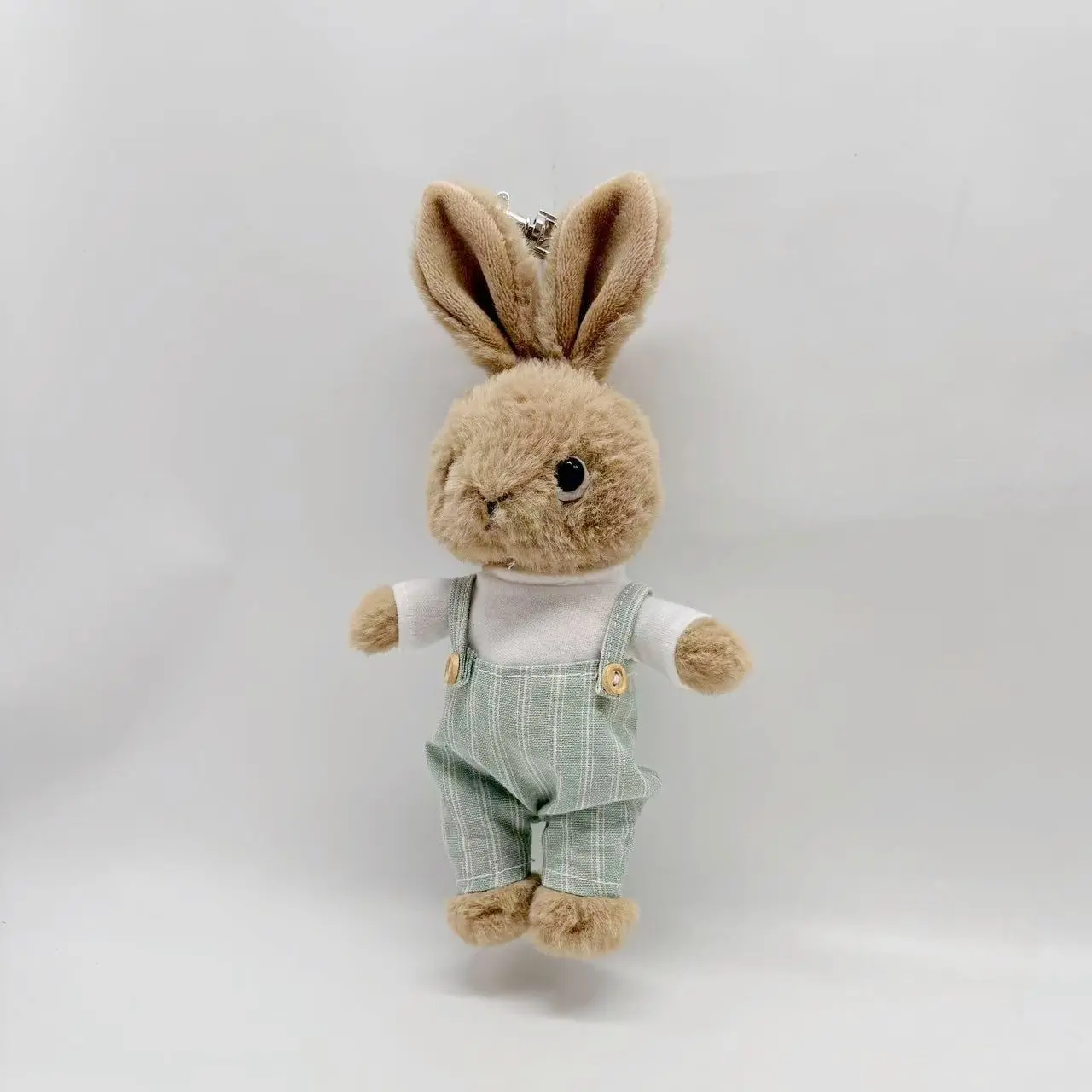 China Adorable Overalls Bunny Keychains | Soft Plush Accessories for Gifts Suppliers, Factories