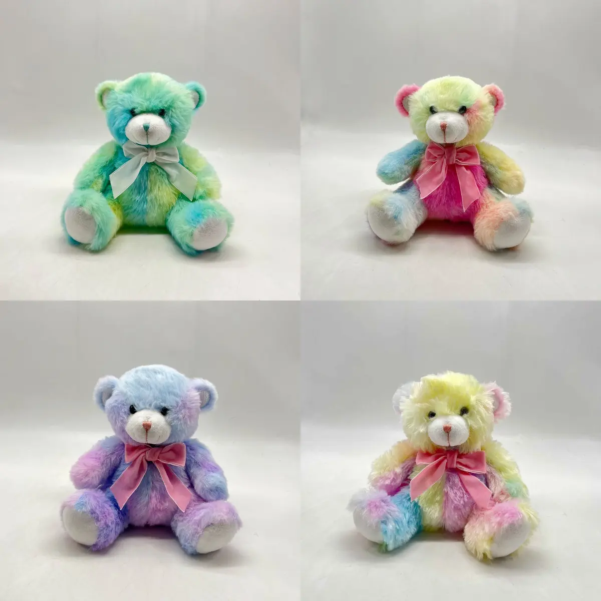 Wholesale Adorable Plush Teddy Bears with Bows - 4 Vibrant Colors, 2 Sizes, Super Cute Stuffed Animals for Gifts & Decor Suppliers, Factory