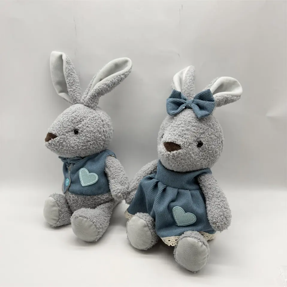 China Cozy Bunny Plush Pairs: Soft Textured & Stylishly Dressed (Charming Gift Duos!) Manufacturer, Factory