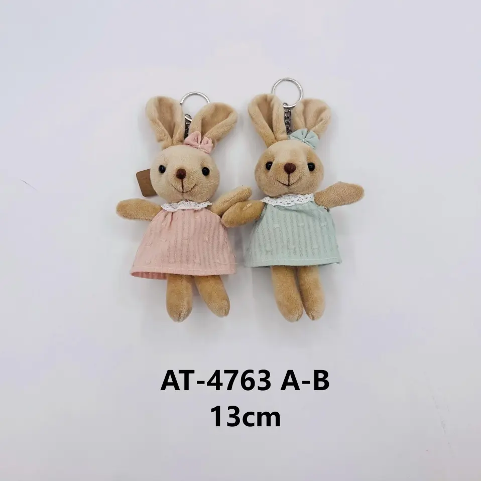Wholesale Irresistible Cute Bunny Keychain: Checkered/Polka Dot Styles (13cm) Manufacturers, Suppliers