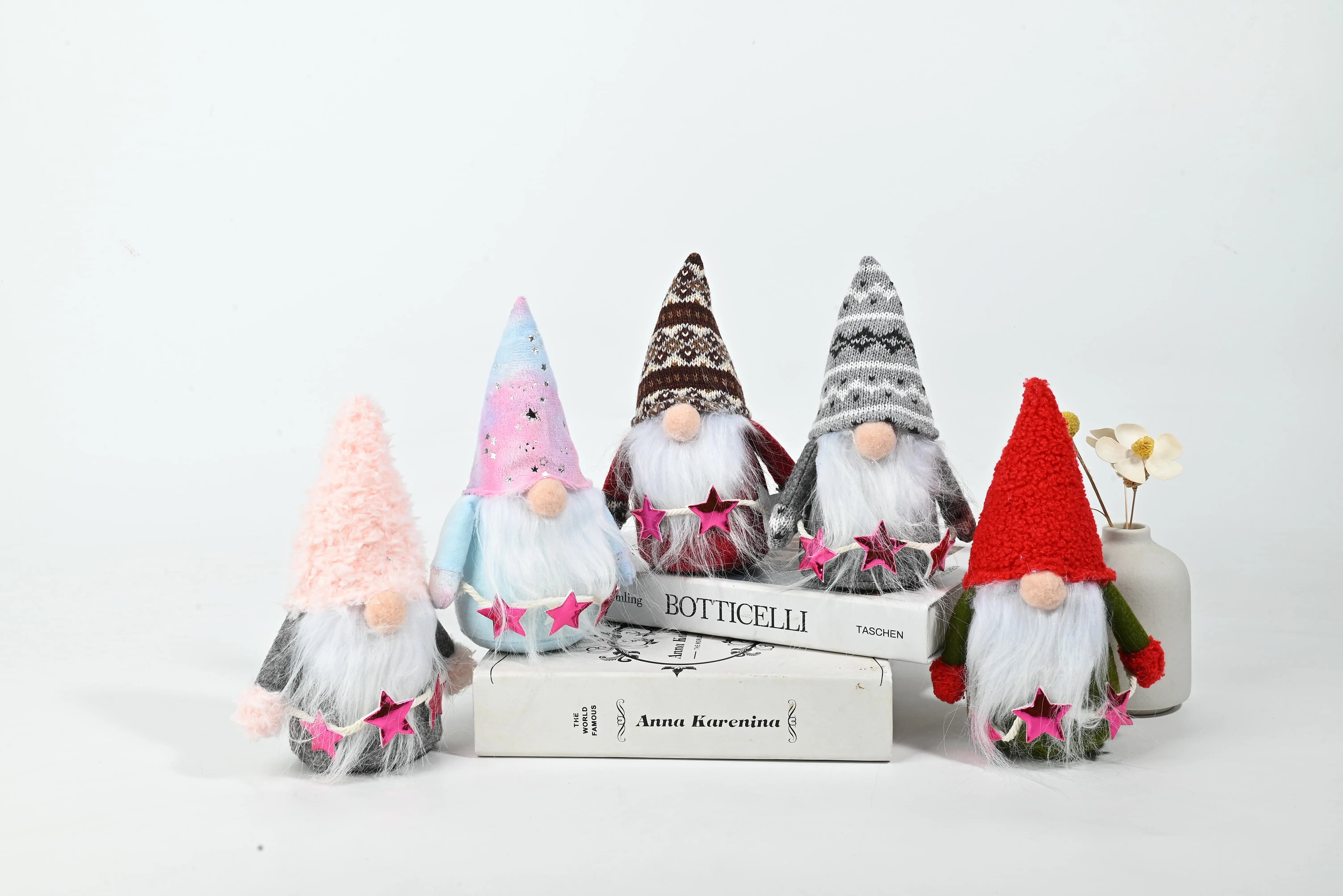 Wholesale Hot-Selling Pastel Star Gnome Decor Set - 5-Pack Cozy Plush Gnomes for Home & Gifts Manufacturers, Suppliers