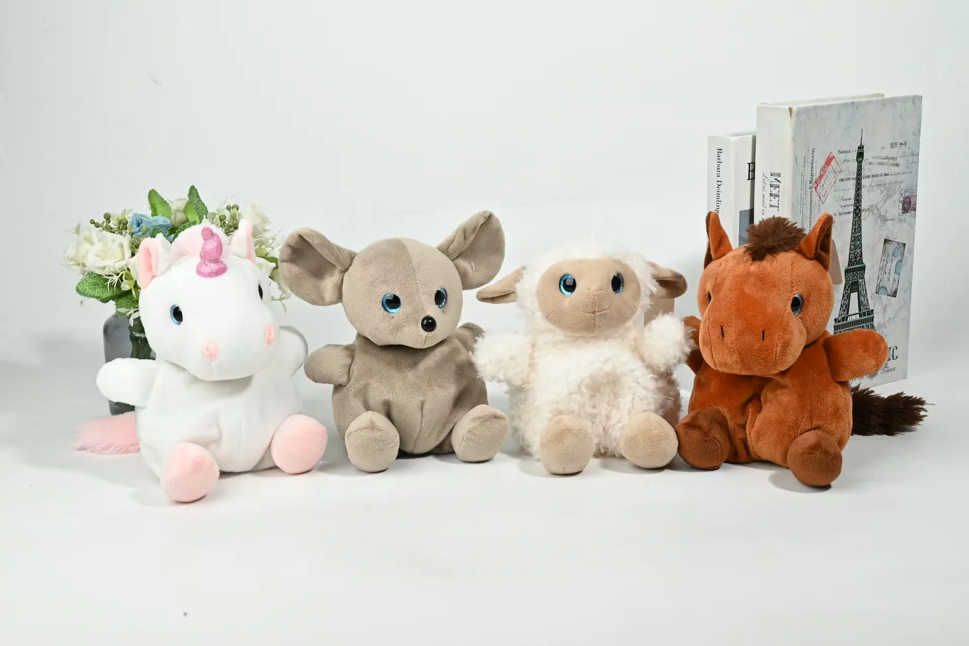 Wholesale Adorable Big-Eye Plush Animal Bundle - 8-Pack Soft Stuffed Characters for Play & Display Factory, Factories