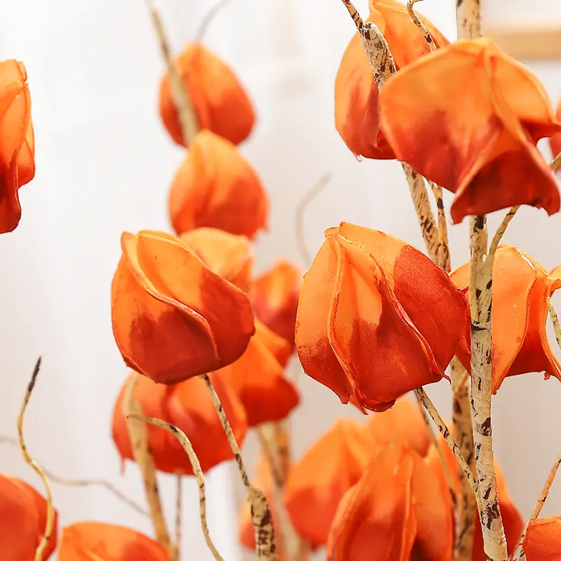 Wholesale 95cm\37inch Wedding Simulation Lantern Flower artificial Lantern Fruit Wholesale Faux Flowers Real Touch Lantern Flowers Valentine Fruit for Photography Decoration Props Flowers Manufacturers, Supplier
