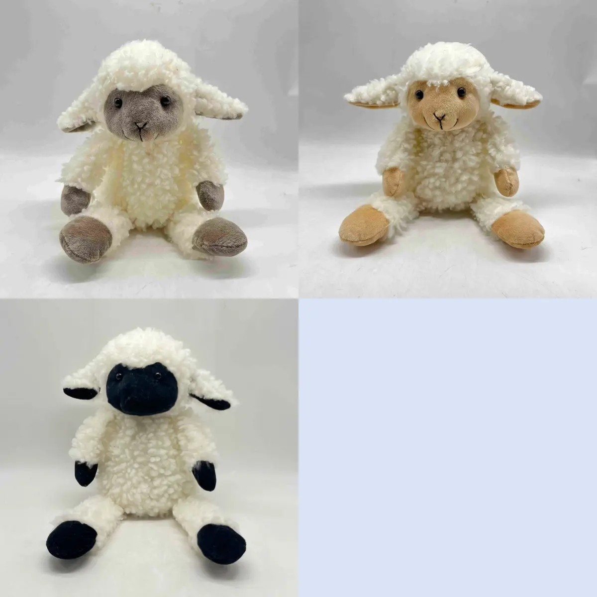 China Super Cute Sitting Sheep Plush Toys in Three Colors, Soft & Cuddly Stuffed Animals Supplier, Factories
