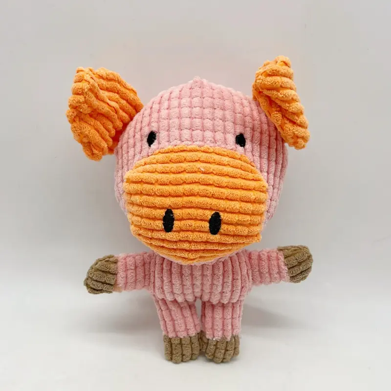 Wholesale Corduroy Animal Toy Set | Cat, Cow, Pig, Koala Plush Chew Toys Manufacturer, Factories