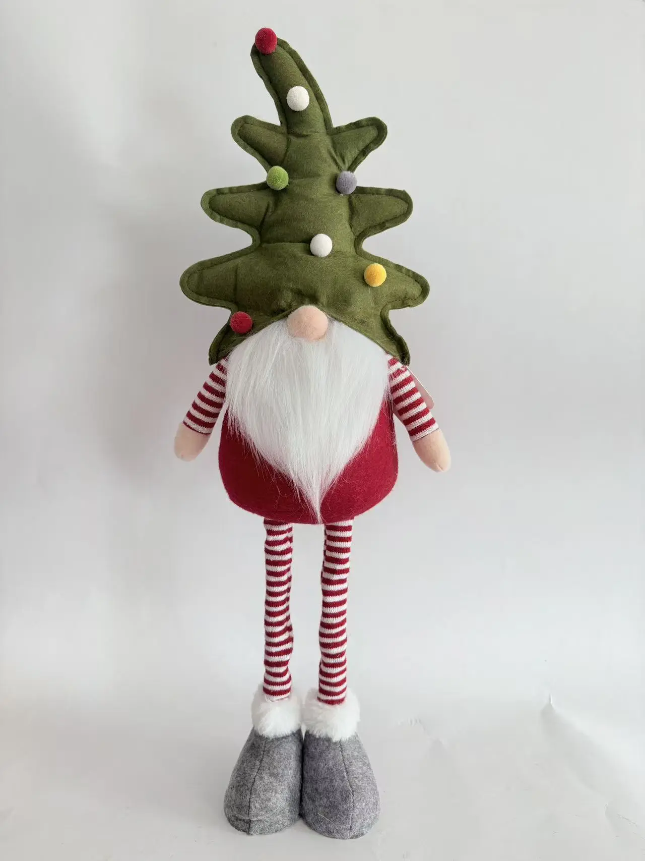 China 4-Pack Christmas Tree Gnome Set | Extendable Legs Plush Decor Suppliers, Factories