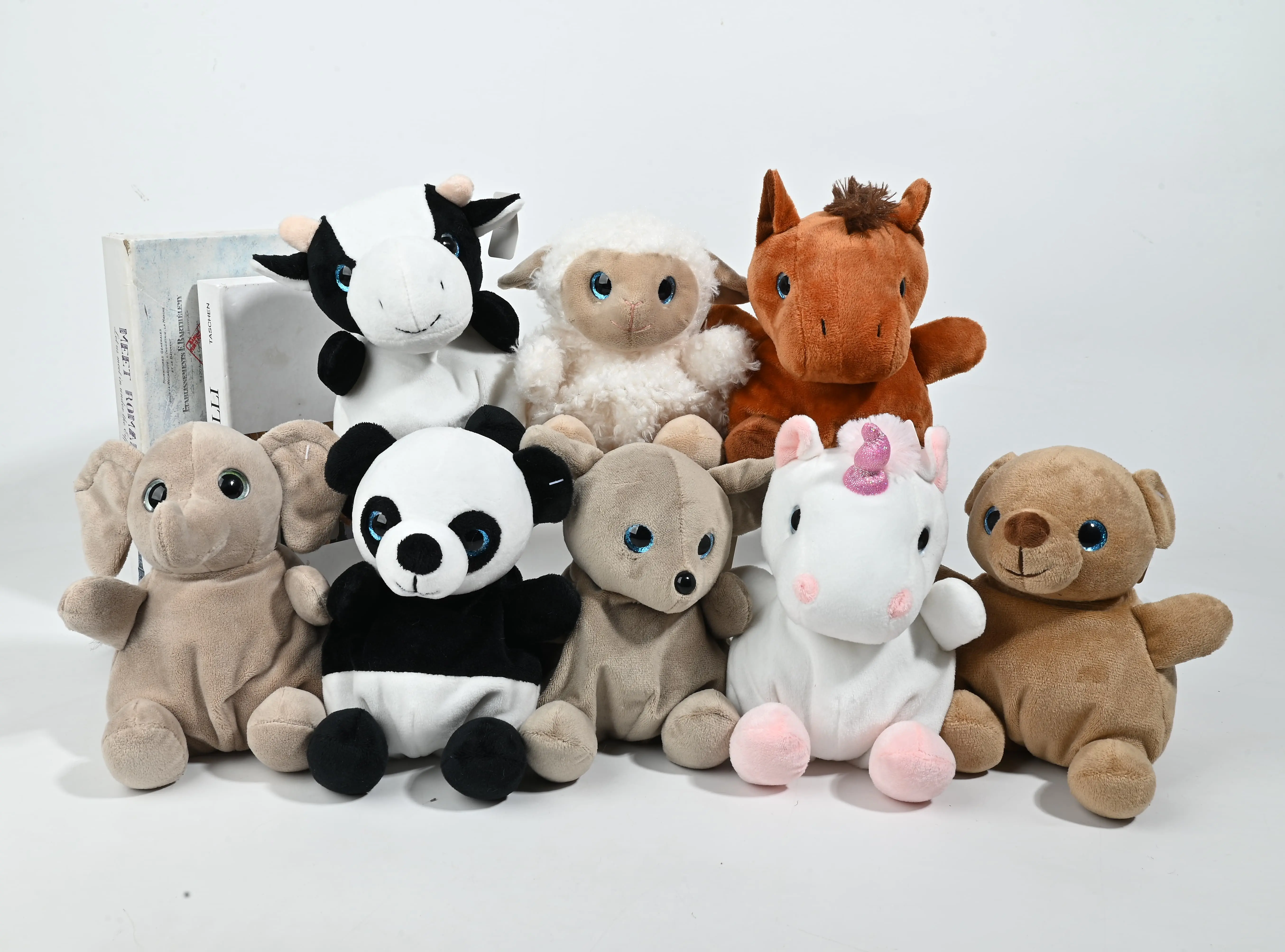 Wholesale Adorable Big-Eye Plush Animal Bundle - 8-Pack Soft Stuffed Characters for Play & Display Factory, Factories