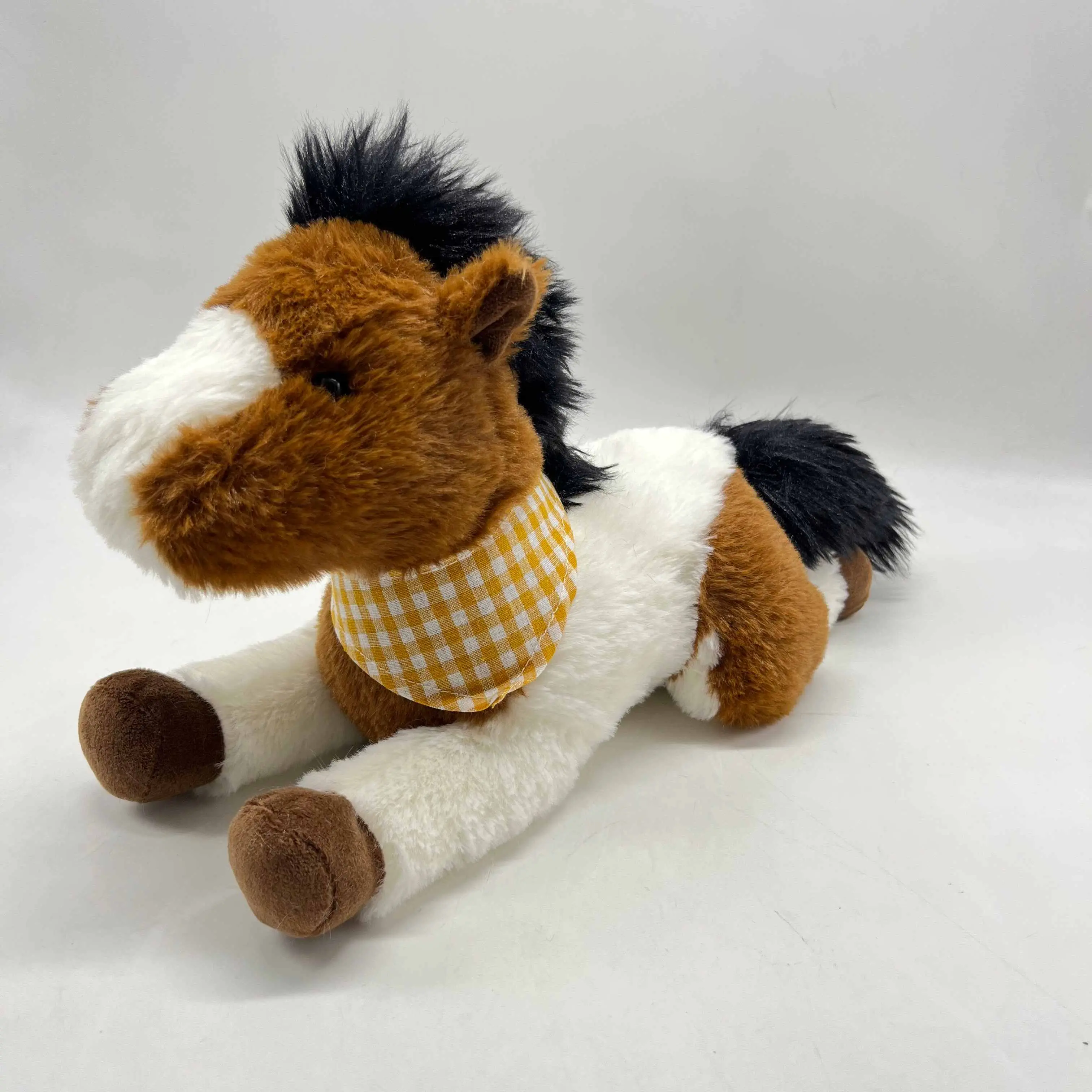 China Super Cute Multi - Color Lying Horse Plush Toys with Scarves, Adorable Stuffed Animals, Soft & Huggable Manufacturer, Supplier