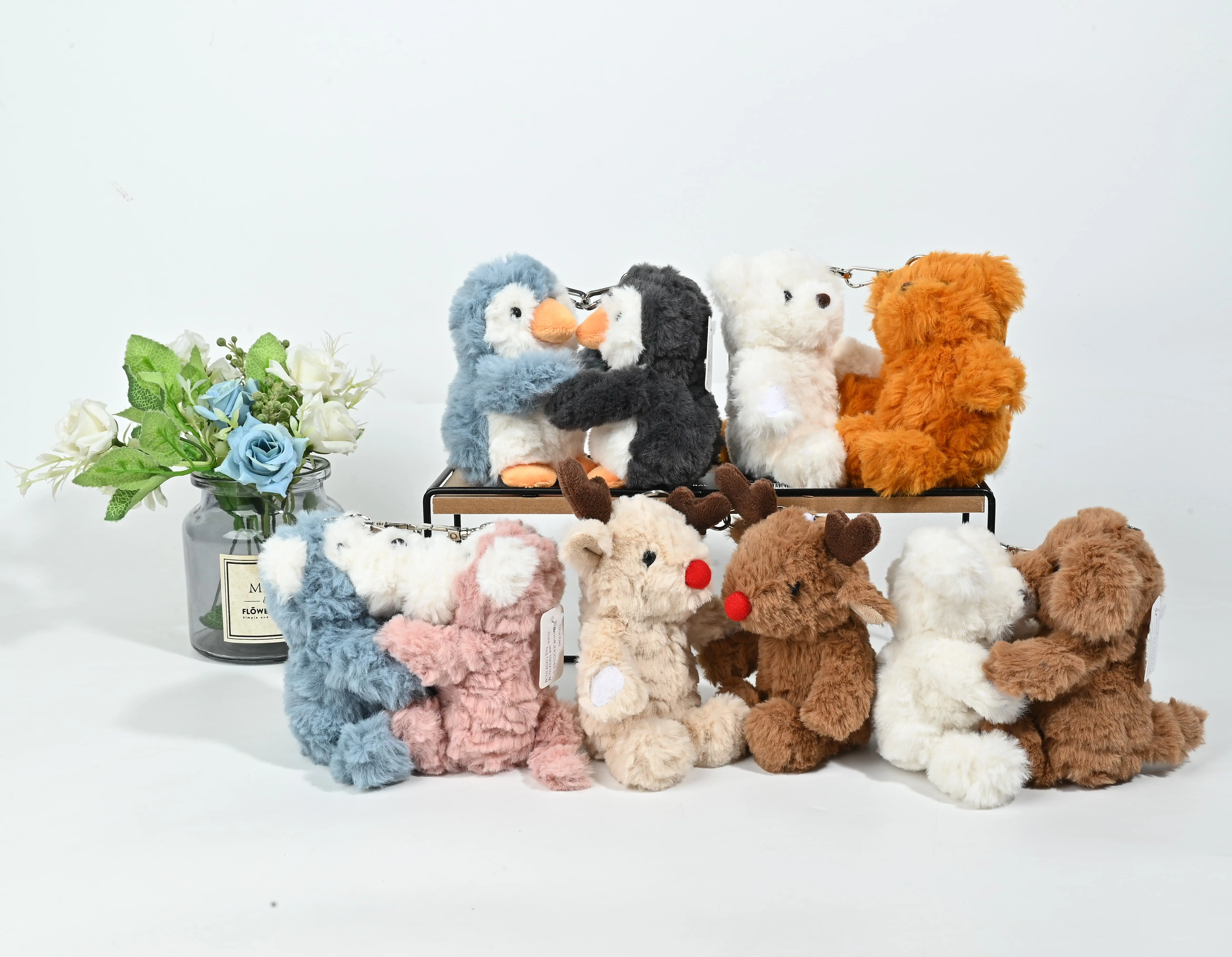 China Bestselling 10-Pack Cuddly Plush Keychain Set - Portable Stuffed Animal Charms for Bags, Keys & Gifting Manufacturer, Factories