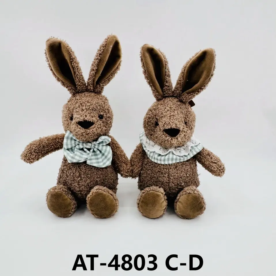 China Irresistible Checkered Bunny Pair: Cozy Plush Couples for Gifting Manufacturer, Suppliers