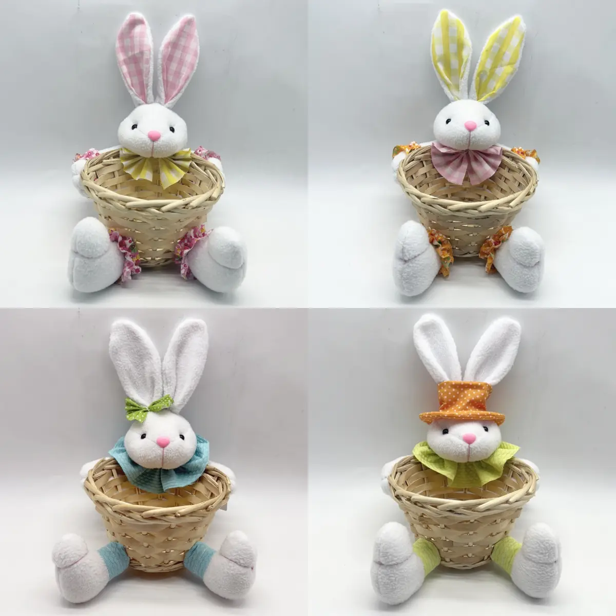 Wholesale Colorful Easter Bunny Wreaths with Rattan & Happy Easter Accents Manufacturer, Factories