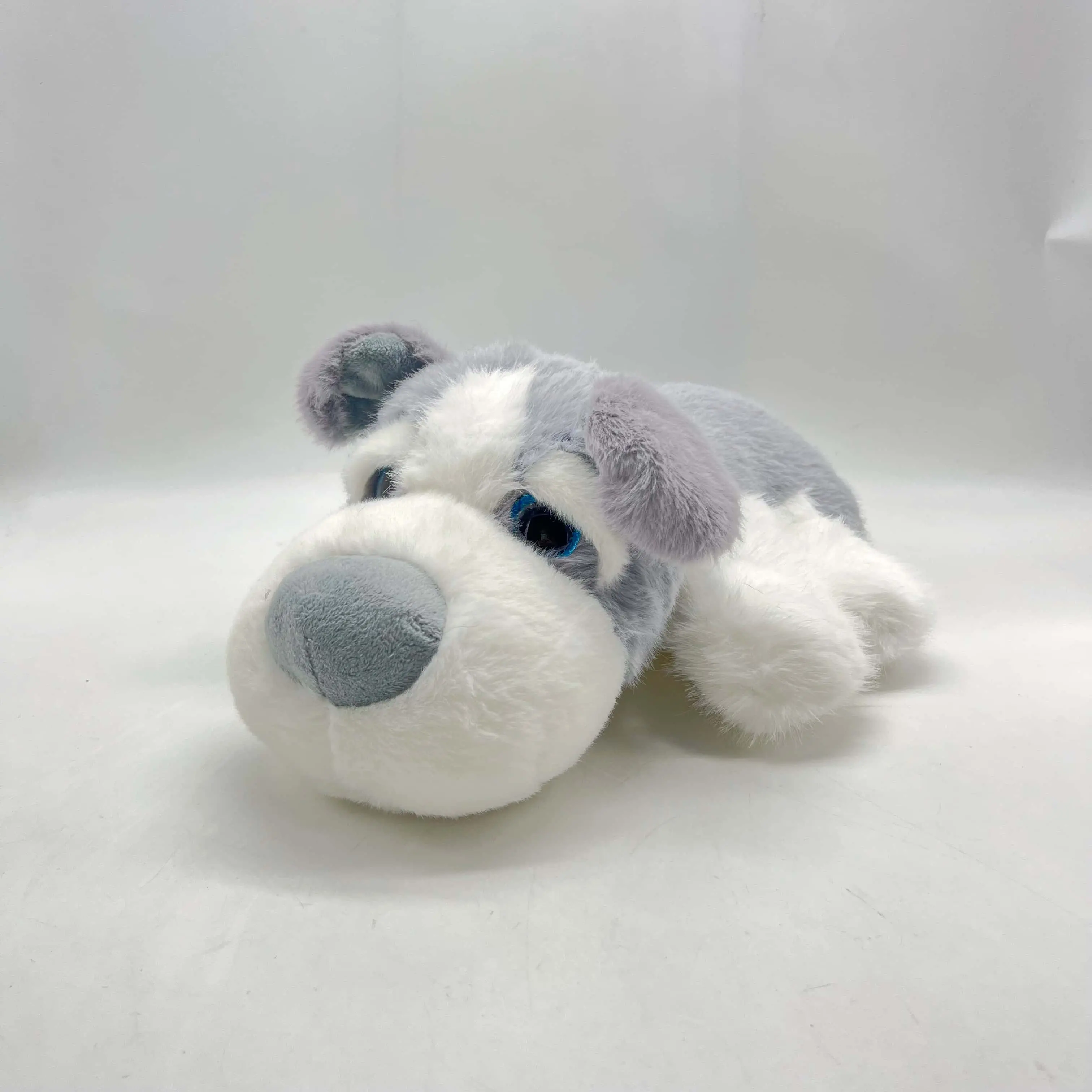 Fluffy Lying Puppy Plush Toys — cozy companion stuffed dog