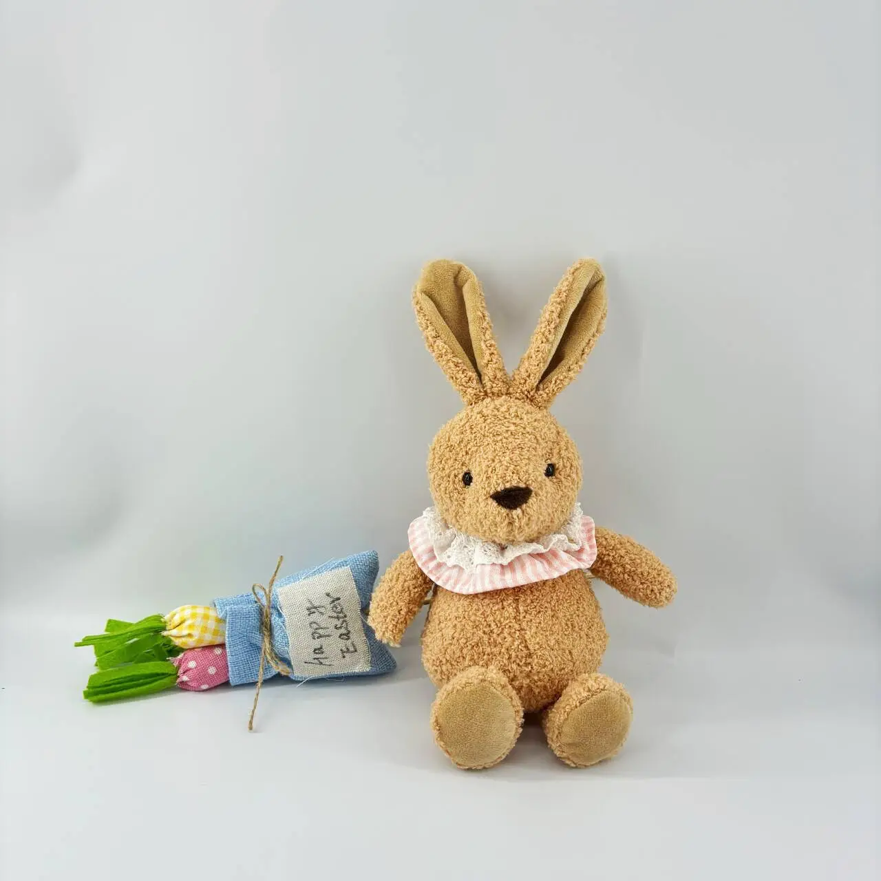 Wholesale Adorable Multi - Colored Sitting Bunny Plush Toys with Bowtie & Ruffle Trims Supplier, Factories