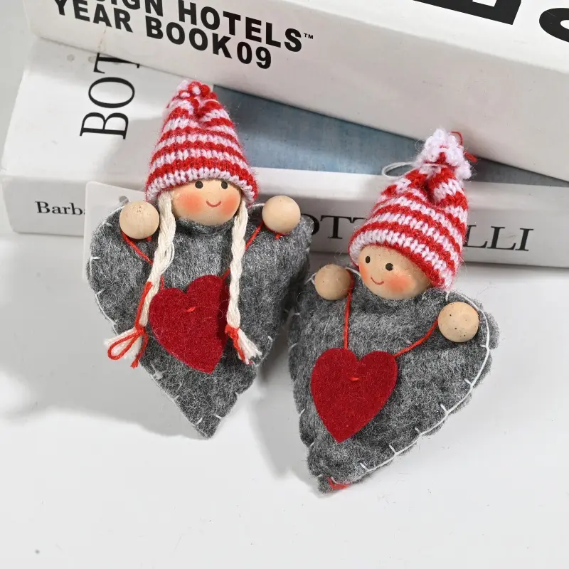 Wholesale Handcrafted Christmas Gnome Ornaments | Star & Heart Shaped Hanging Decorations Manufacturers, Supplier