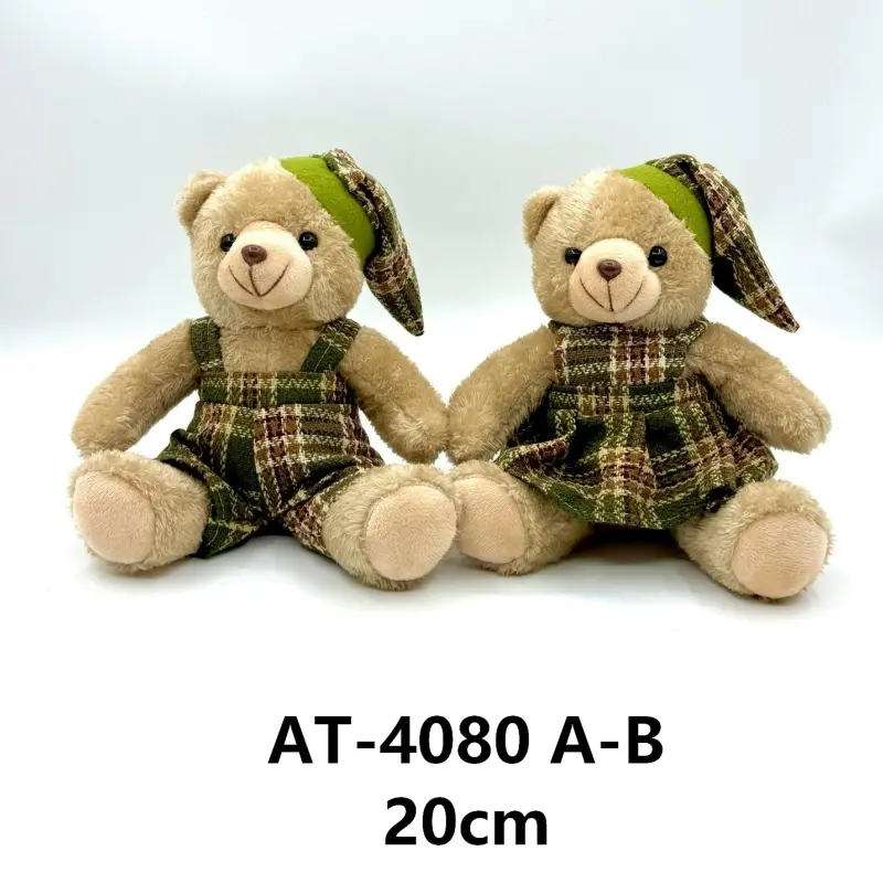 Wholesale 20cm Christmas Teddy Bear Trio: Festive Plush with Cozy Outfits Supplier, Factories