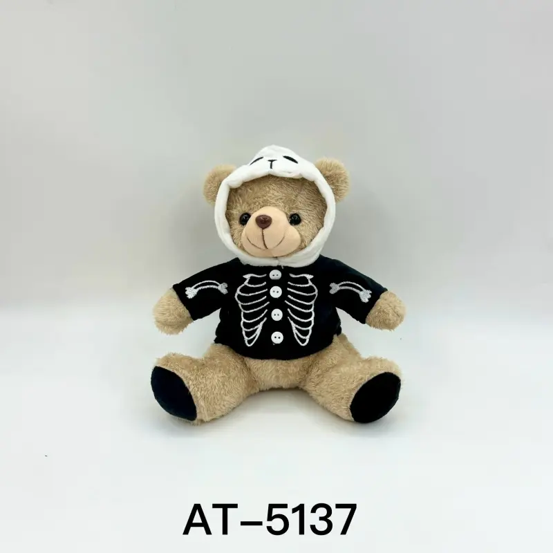 Cute Skeleton Outfit Teddy Bear — Halloween plush toy wholesale