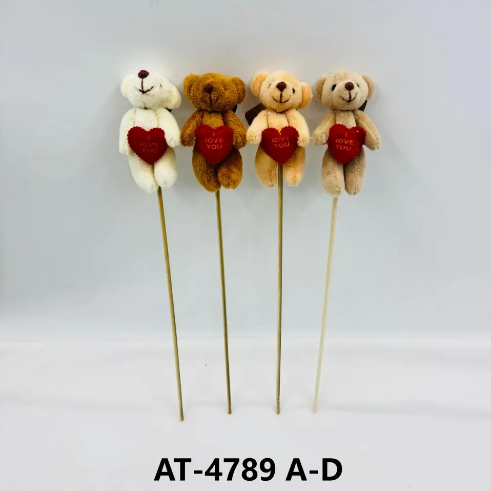 Wholesale Love-Themed Teddy Sticks: Fluffy Bear & Heart Picks for Celebrations Manufacturer, Manufacturers