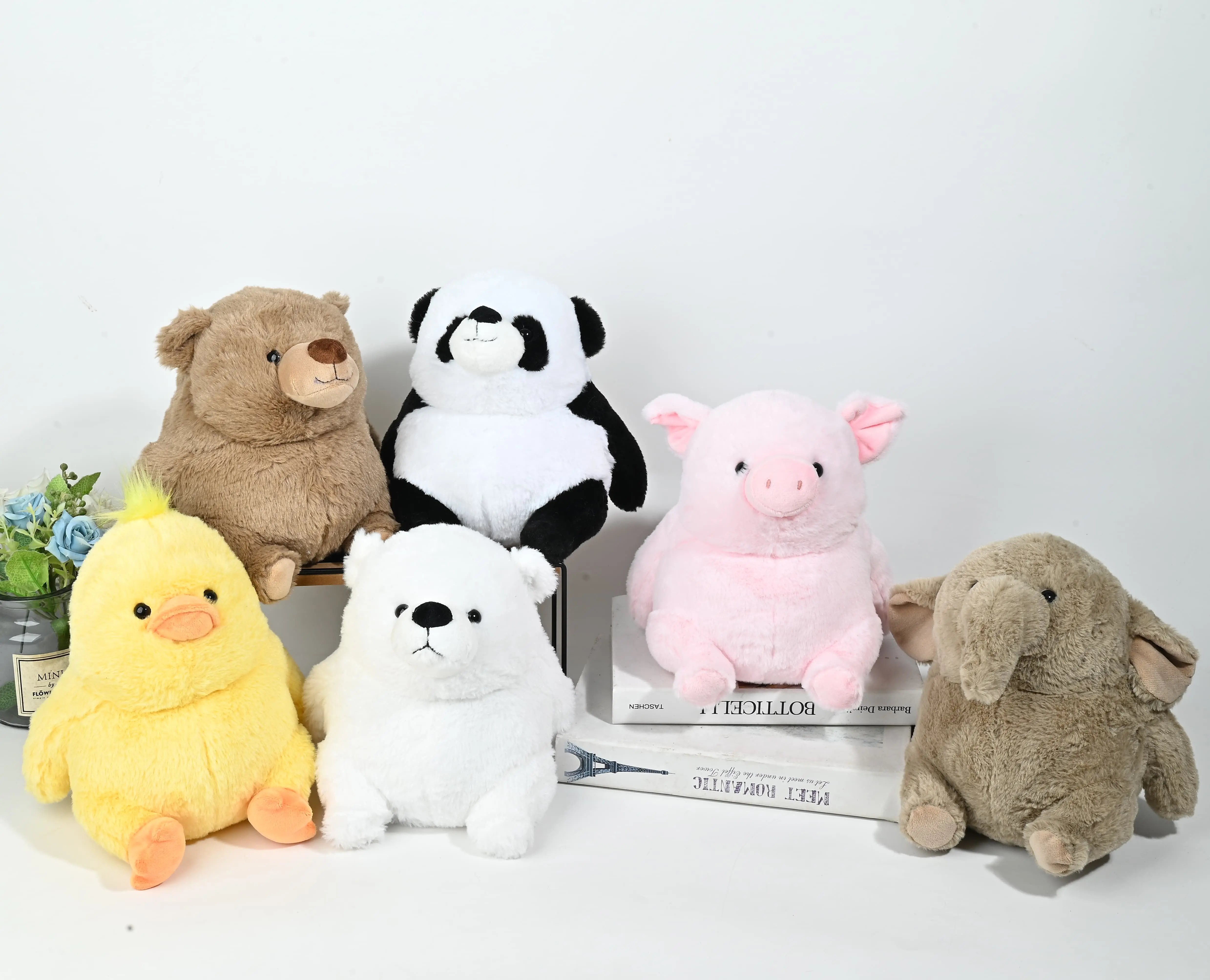Wholesale Bestselling 6-Pack Chubby Plush Animal Bundle - Squishy Stuffed Animals for Cuddling & Gifting Supplier, Factories