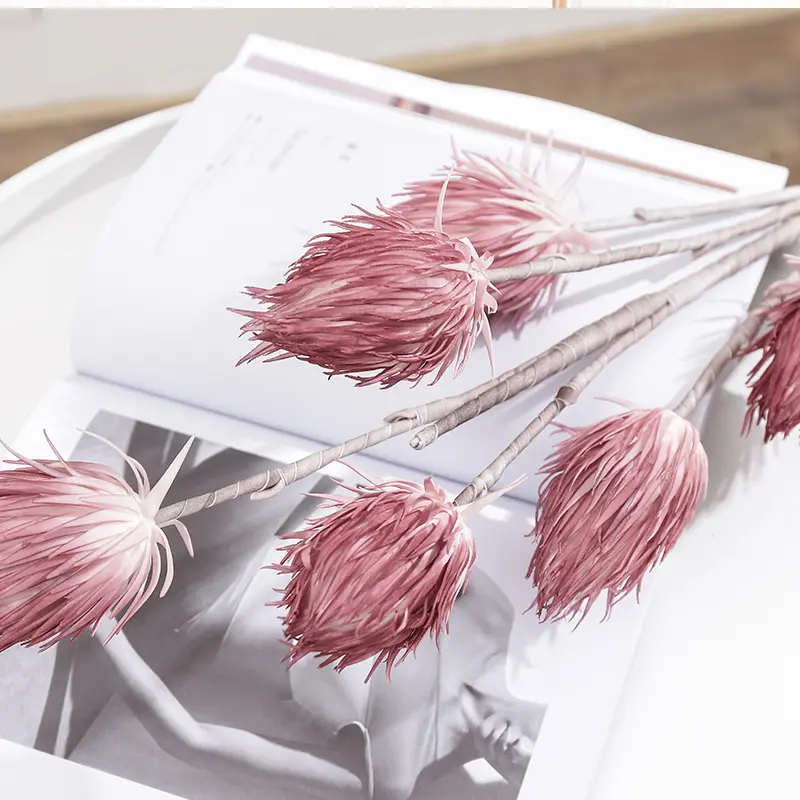 China New Design PE Leaves Foam Floral Artificial Handmade Flowers EVA Protea Flowers for Home Decor Factory, Factories