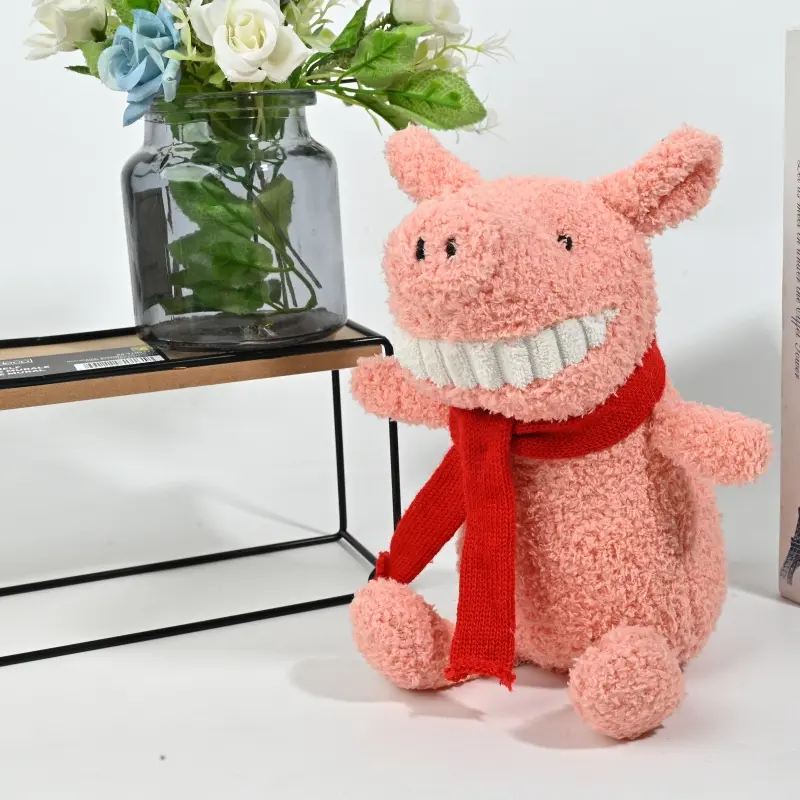 Wholesale Cheerful Grinning Plush Animal Set - 5-Pack Scarf-Wearing Stuffed Toys for Gifting & Decor Manufacturer, Suppliers