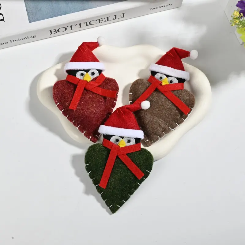 Wholesale Christmas Heart Gnome & Penguin Ornaments | Handmade Felt Hanging Decorations Suppliers, Factory