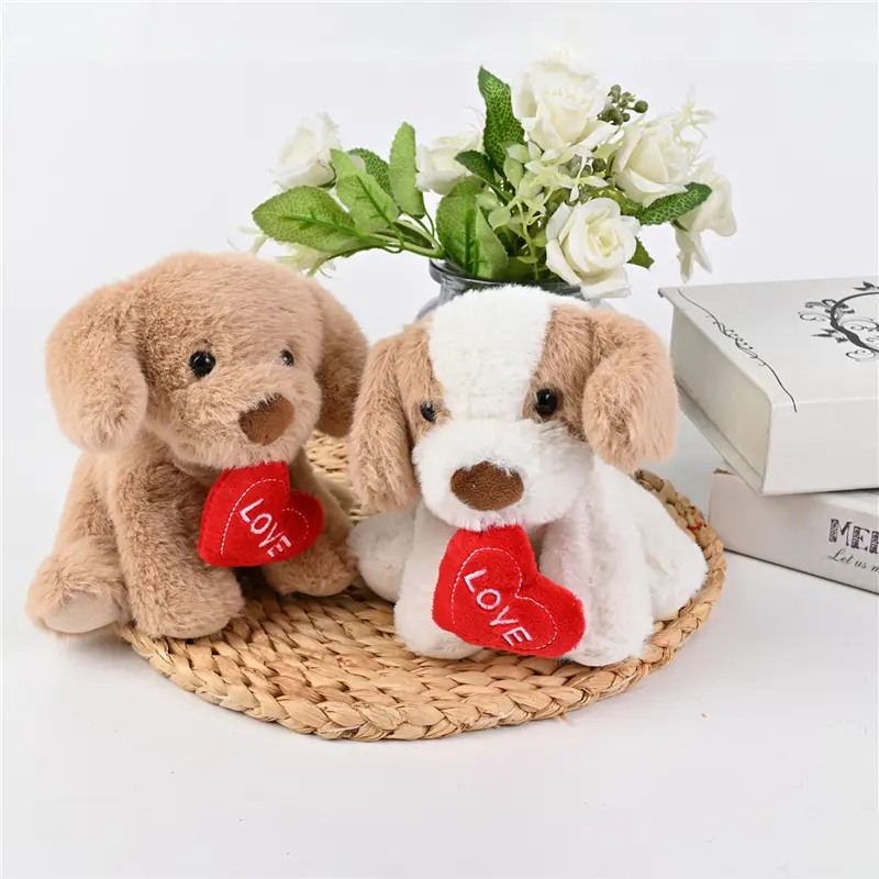 Wholesale Custom Cute Plush Lovely Soft Animals Dogs with Heart Stuffed Valentine Toy Supplier, Suppliers