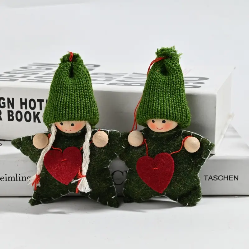 Wholesale Handcrafted Christmas Gnome Ornaments | Star & Heart Shaped Hanging Decorations Manufacturers, Supplier