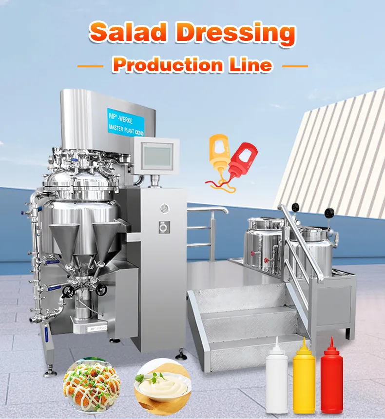 Unidade Emulsificadora Industrial de Salada de Alta Escala, Totalmente Automática, Durável e de Qualidade Superior