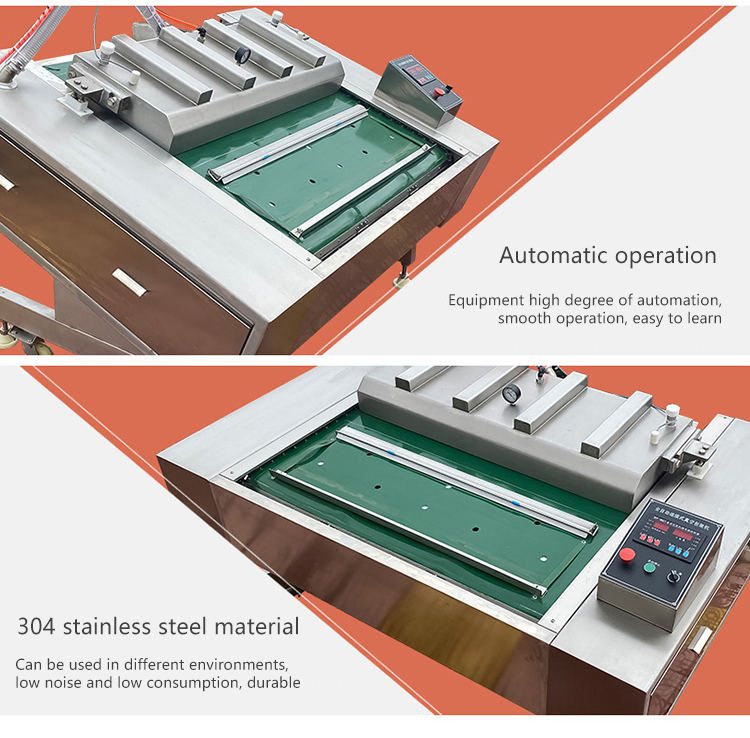 Equipamento de Embalagem a Vácuo para Selagem de Alimentos de Salsicha de Ovo de Codorna Automático e Hermético para Aves