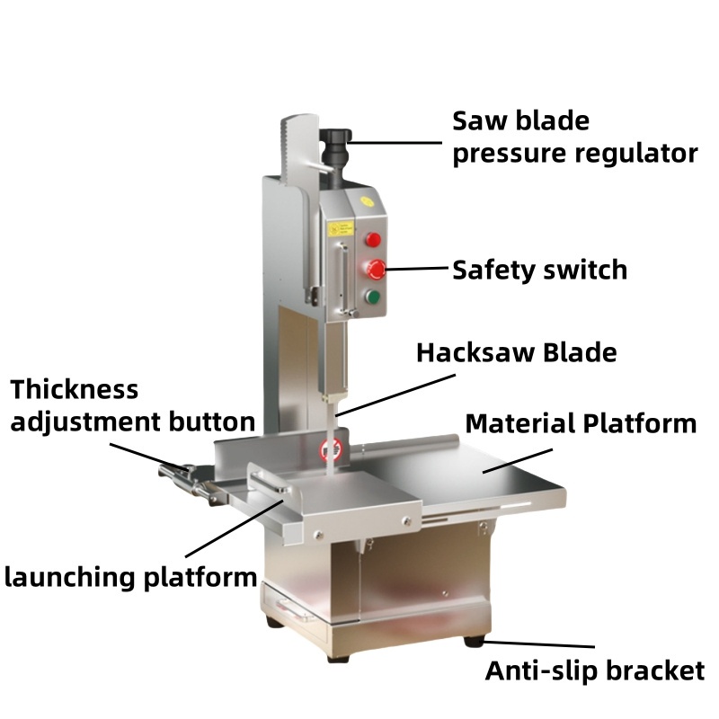 Hc-Jg-250 Máquina Elétrica Vertical de Corte de Ossos de Carne Máquina de Corte de Carne Congelada de Carne Bovina