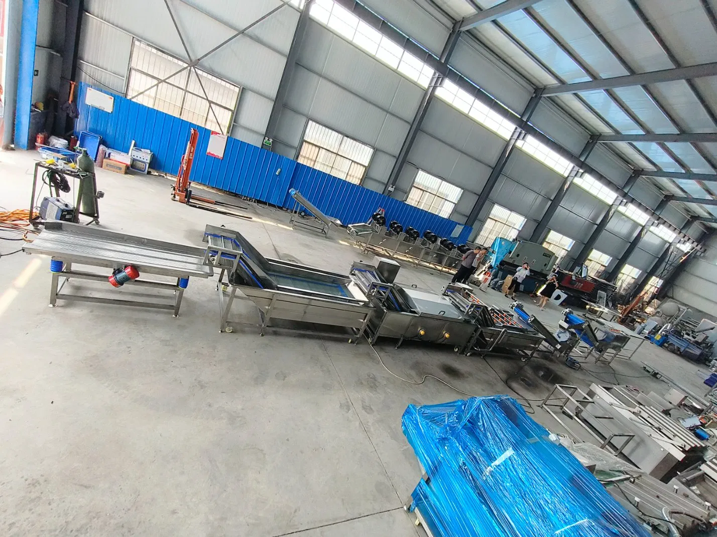 Máquina descascadora de batatas industrial, máquina de corte de vegetais e frutas, equipamento de branqueamento para alimentos em conserva ácida, linha de produção de cortadores de vegetais