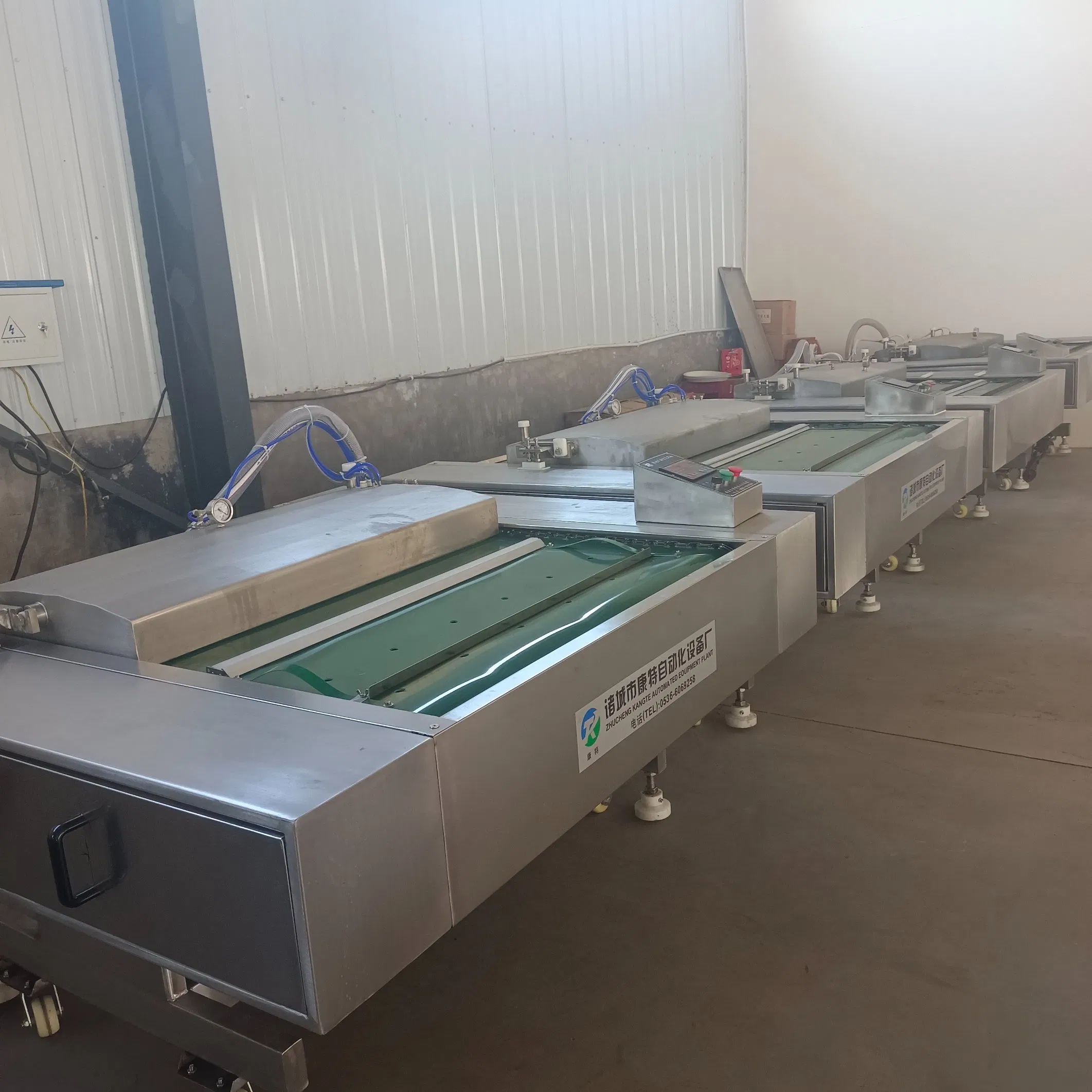 Equipamento de Embalagem a Vácuo Rolante Contínuo para Carne, Frutos do Mar e Milho
