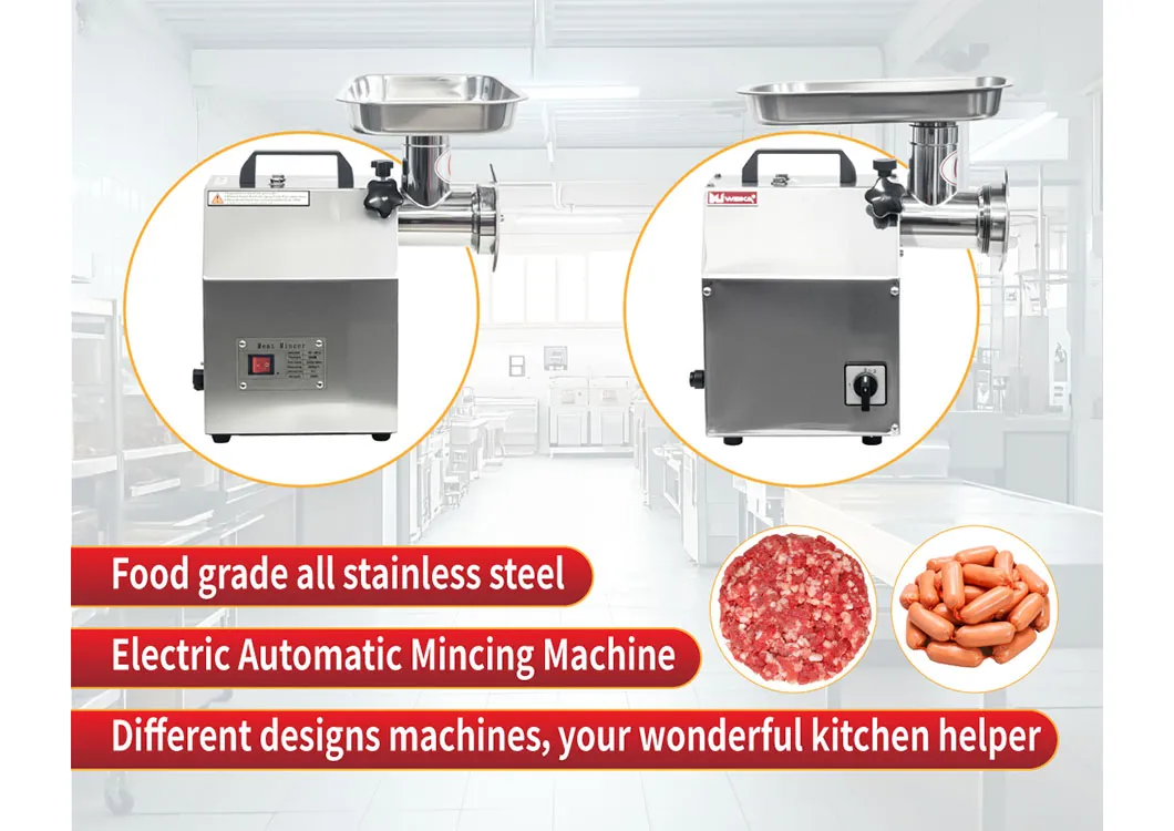 Moedor de Carne Industrial de Aço Inoxidável com Alta Velocidade para Processamento de Alimentos em Restaurante