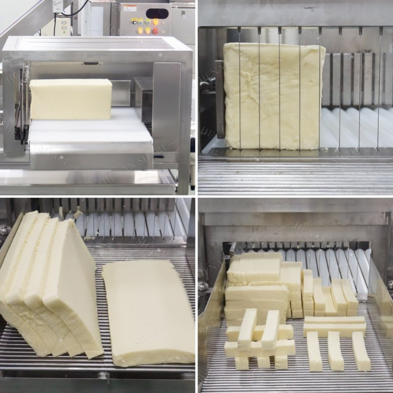 Máquina Automática de Corte de Queijo em Cubos de Aço Inoxidável Sanitário Industrial para Manteiga