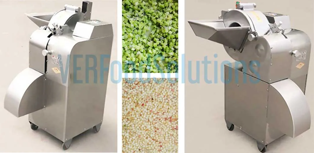 Máquina de Dicer Cúbico Vista Lateral