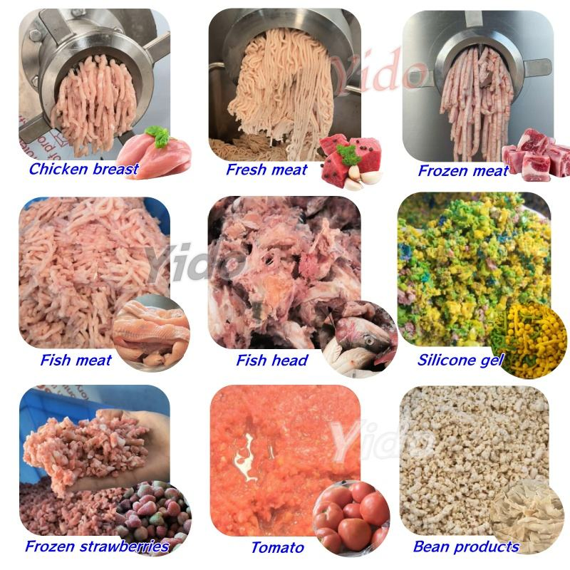Moedor de Bloco de Carne Congelada Comercial Industrial 1t-3t Triturador de Ossos de Frango Picador para Processamento de Carne